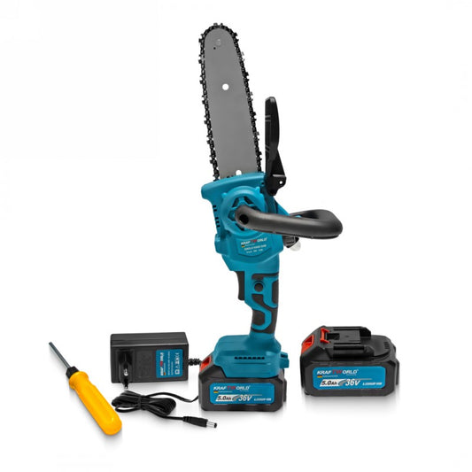 Επαναφορτιζόμενο Αλυσοπρίονο Kraftworld Με 20cm Λάμα Και 2 Μπαταρίες TOOLS-Κ-5033