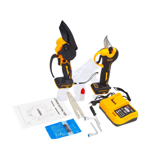 Σετ Αλυσοπρίονο & Ψαλίδι Κλαδέματος 36V με 2 Μπαταρίες 5Ah και Θήκη